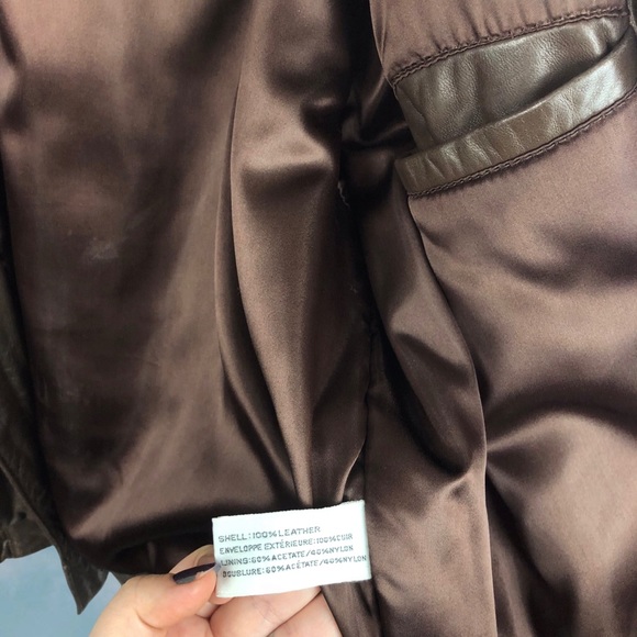 Christian Dior Vintage Leather Brown Bomber Jacket - Picture 8 of 10